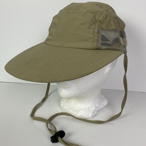 Broner Hat Long Bill Nylon Mesh Fly Fishing Hiking Outdoor Khaki Adjustable Mens - Picture 1 of 14